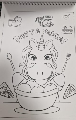 Carte de colorat cu unicorni pentru copii, Coloram cu Dory si Baby, A4, 52 pagini, seria Opin puk photo review