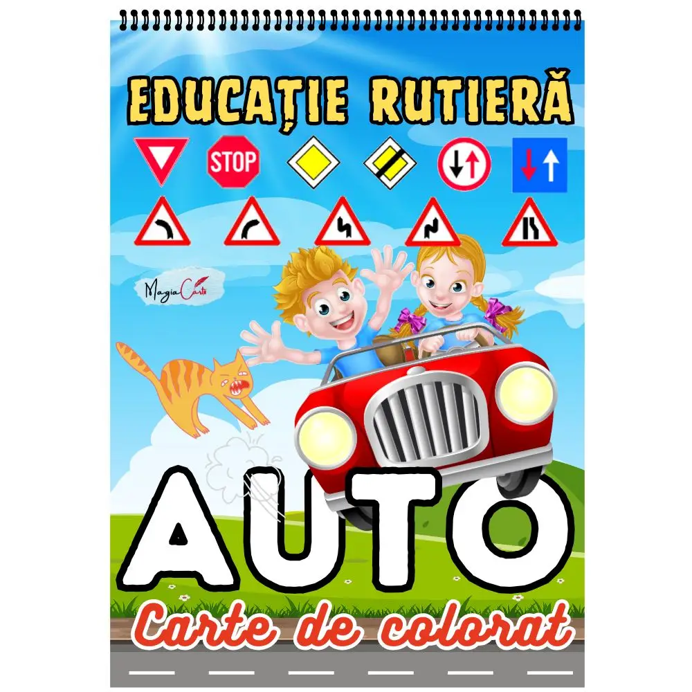 carte de colorat circulatie auto eduatie rutiera chestionare auto legislatie auto